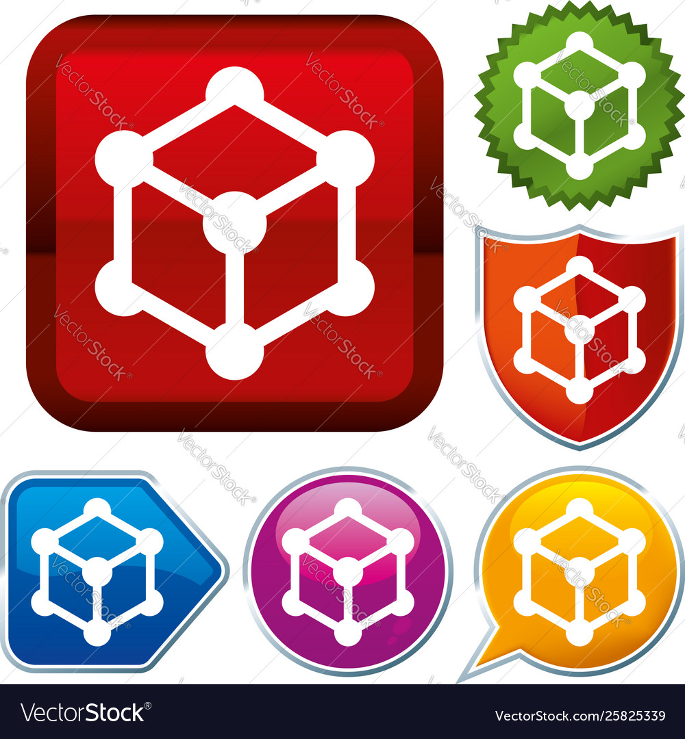 Set shiny icon series on buttons cube