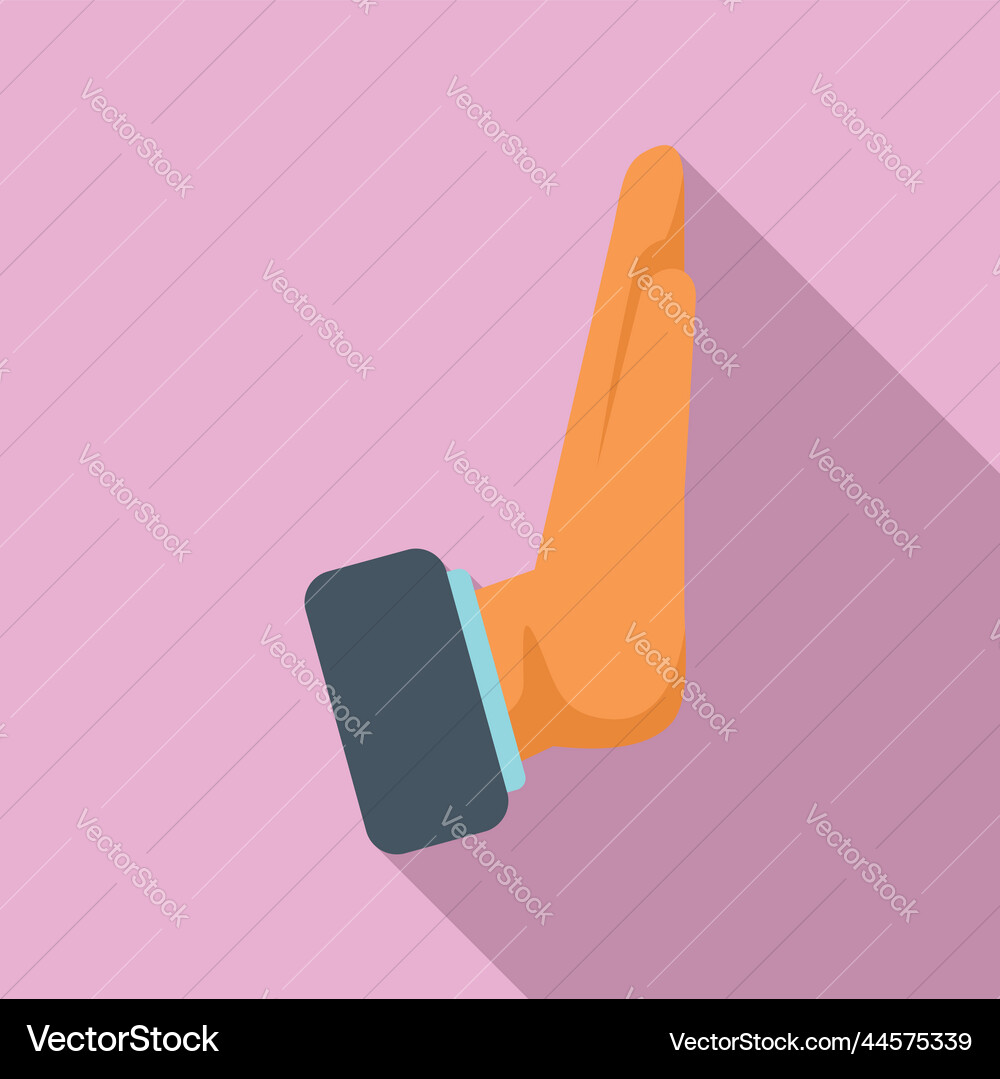 Stop palm icon flat finger hold Royalty Free Vector Image