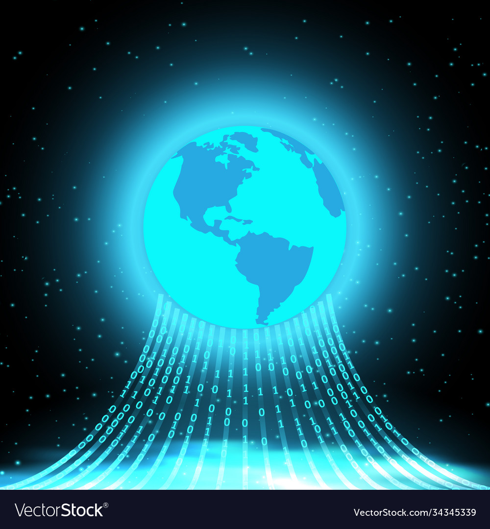 Stream binary code to earth