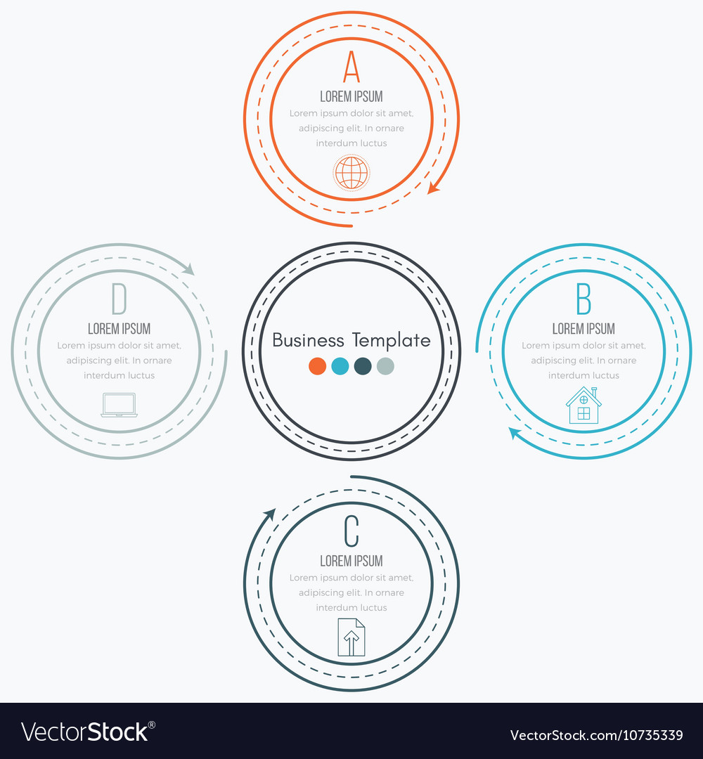 Thin line infographic element Royalty Free Vector Image