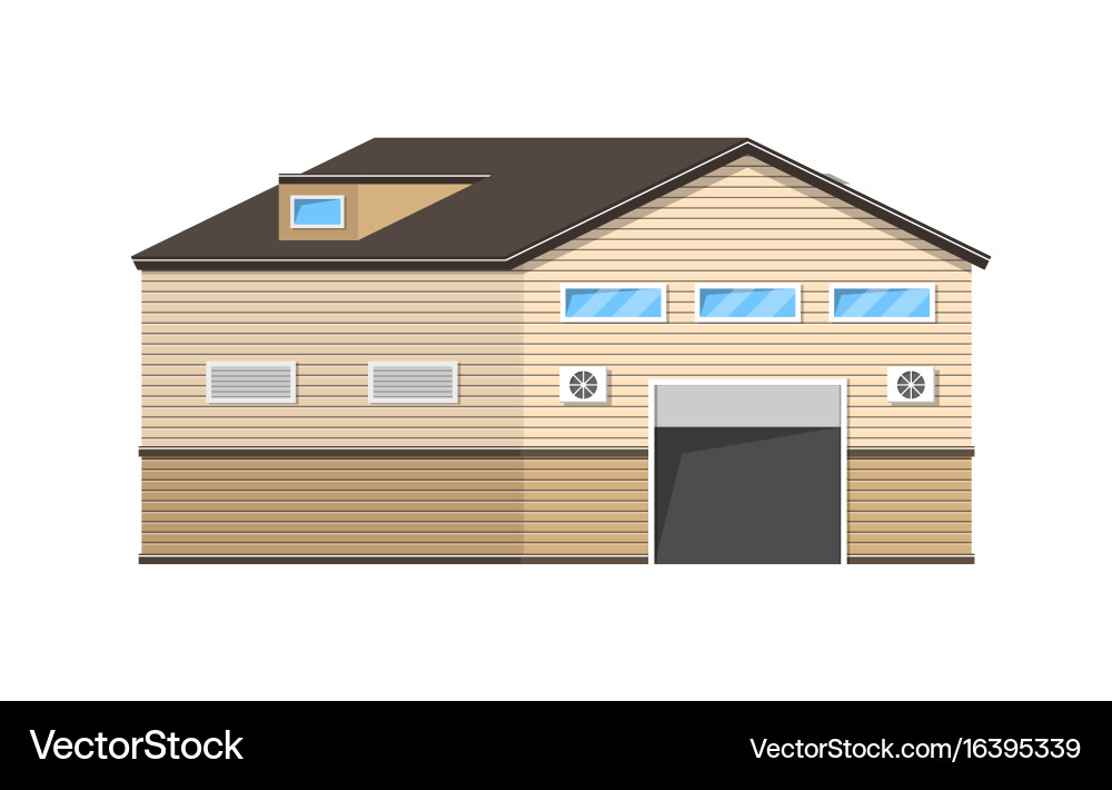 Warehouse logistics building Royalty Free Vector Image