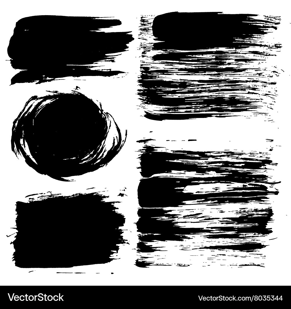 Black grunge texture backgrounds set Royalty Free Vector