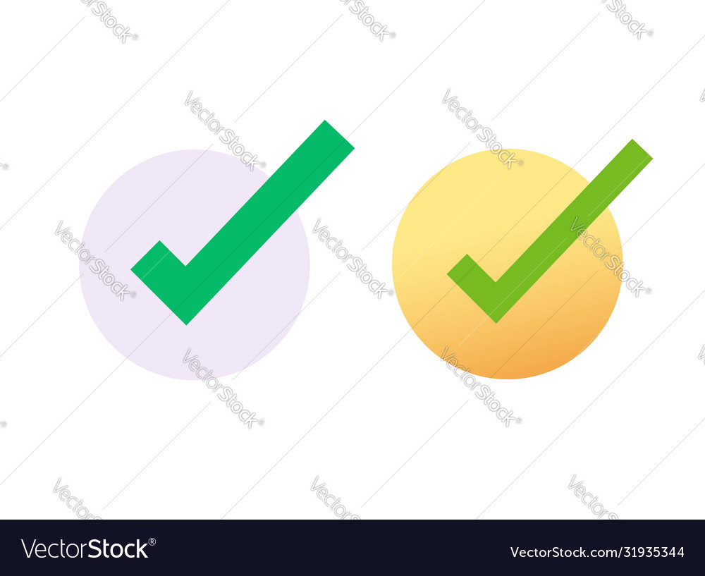 Prüfzeichen oder Tick-Checkbox-Symbol und Prüfzeichen