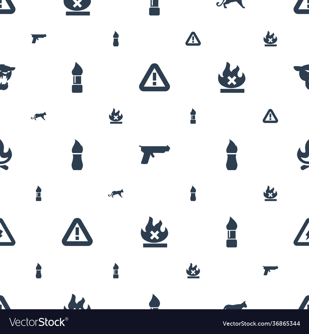 Dangerous icons pattern seamless white background