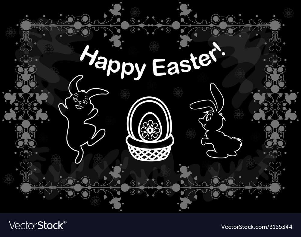 Easter background with bunnies