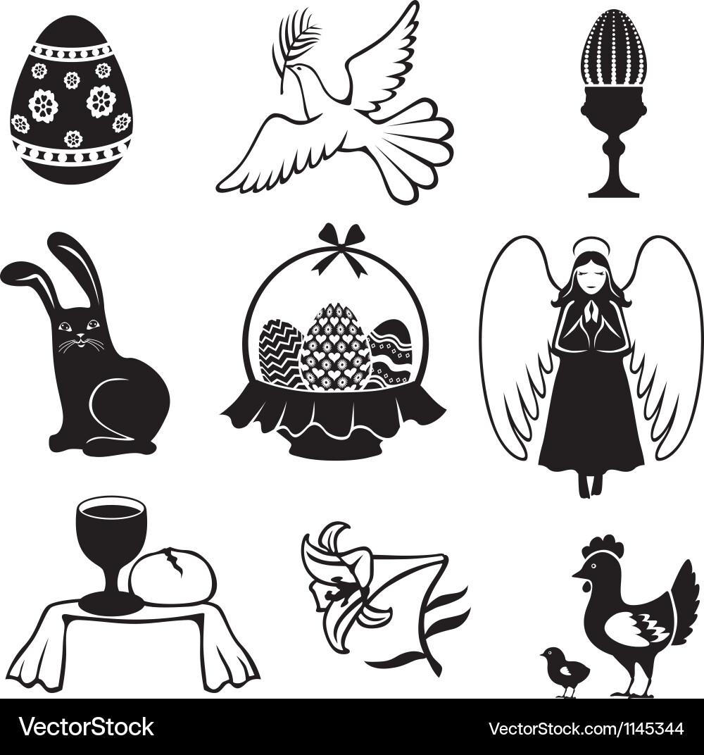 Easter set Royalty Free Vector Image - VectorStock