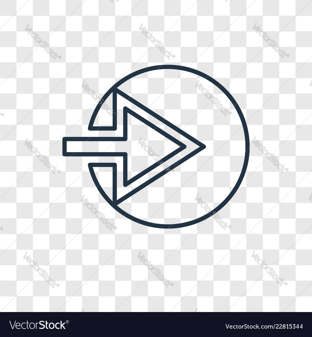 Login concept linear icon isolated on transparent vector image Login concept linear icon isolated on transparent