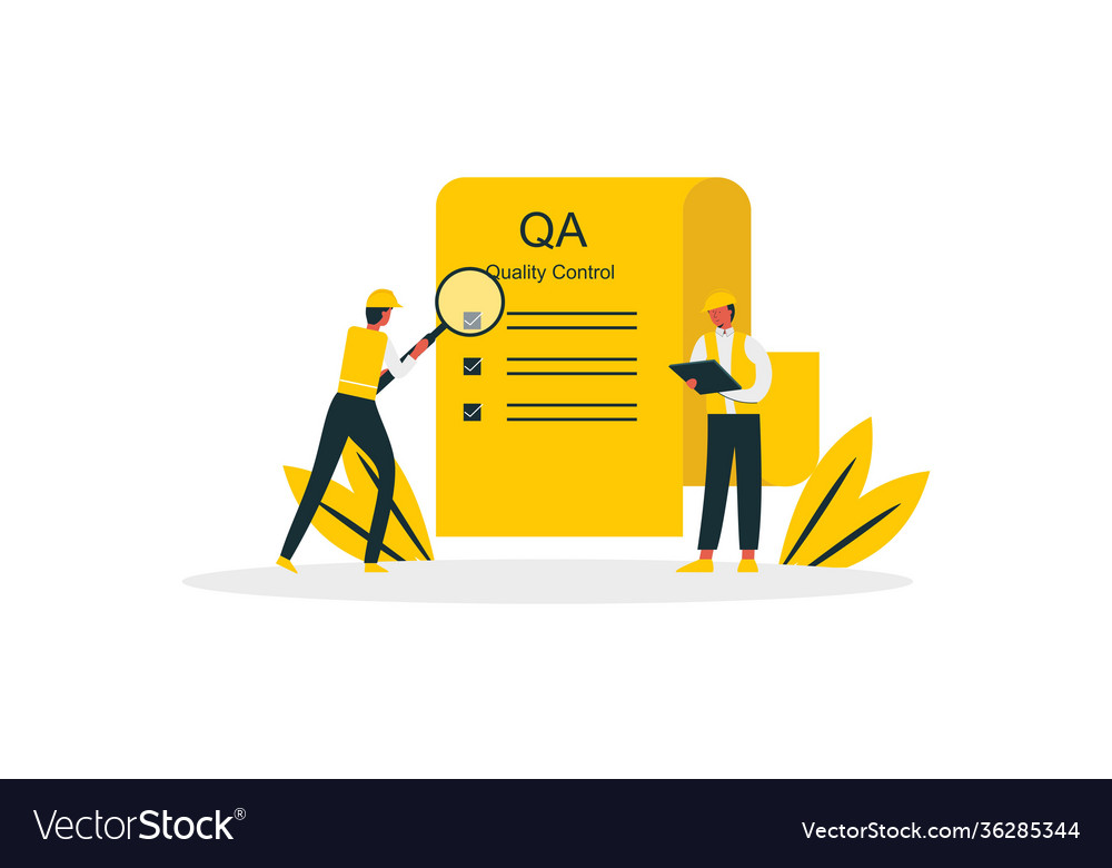Qa engineers concept quality control