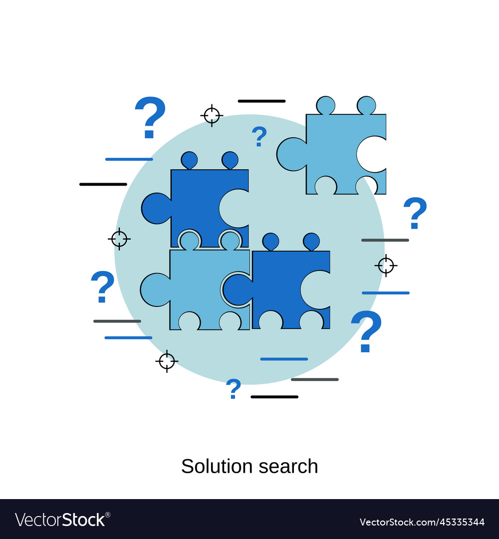 Solution search concept vector image Solution search concept
