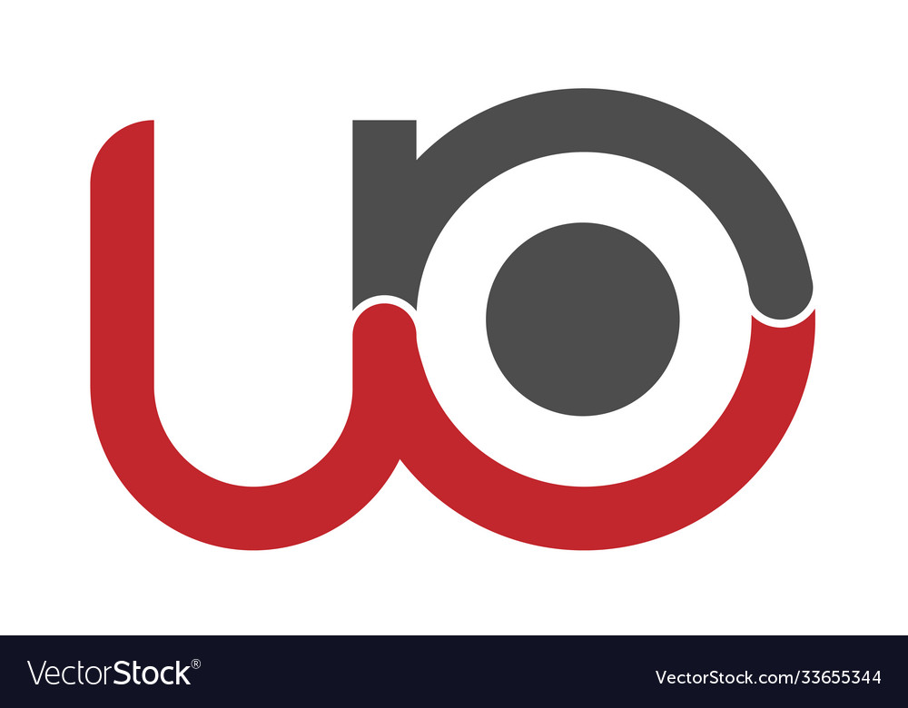 Stylized lowercase letters u and o are linked vector image Stylized lowercase letters u and o are linked