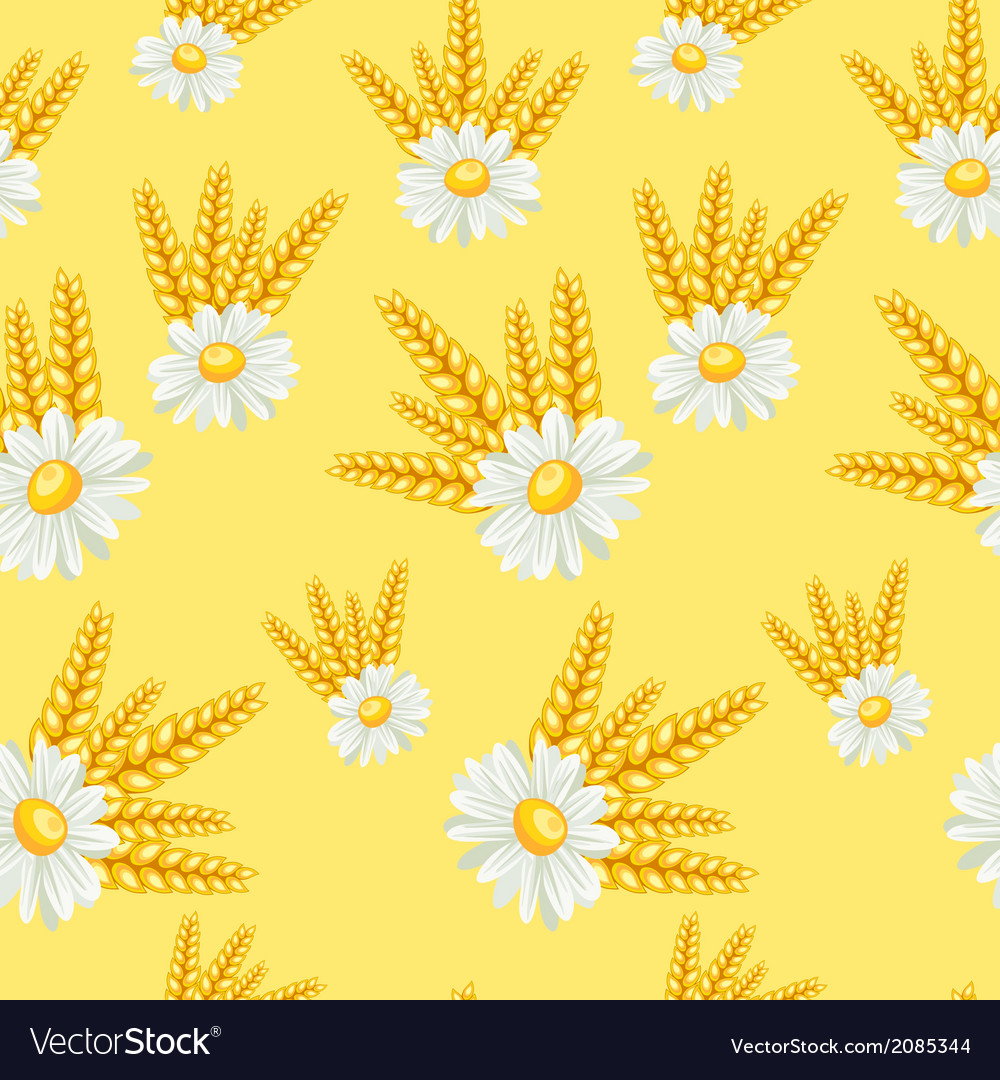 Summer field seamless pattern