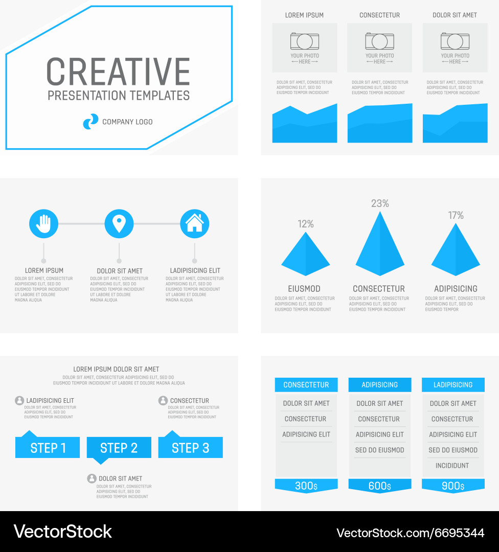 Template for multipurpose presentation Royalty Free Vector