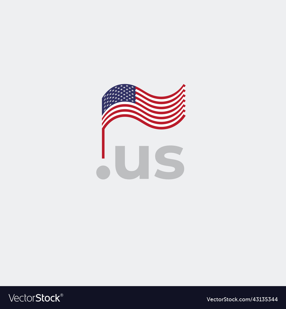 USA Flag Icon - Simple White Background