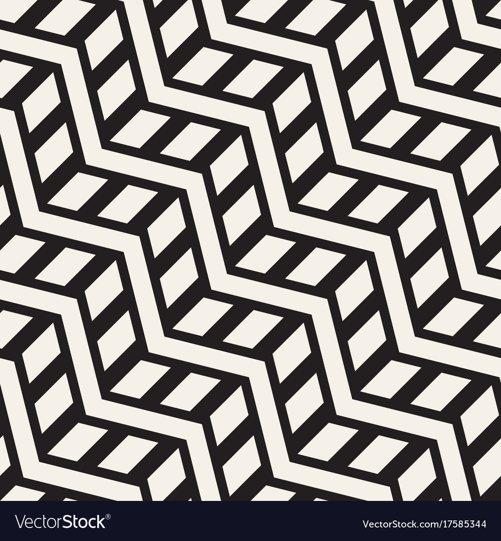 Zigzag Line Pattern - Monochrome