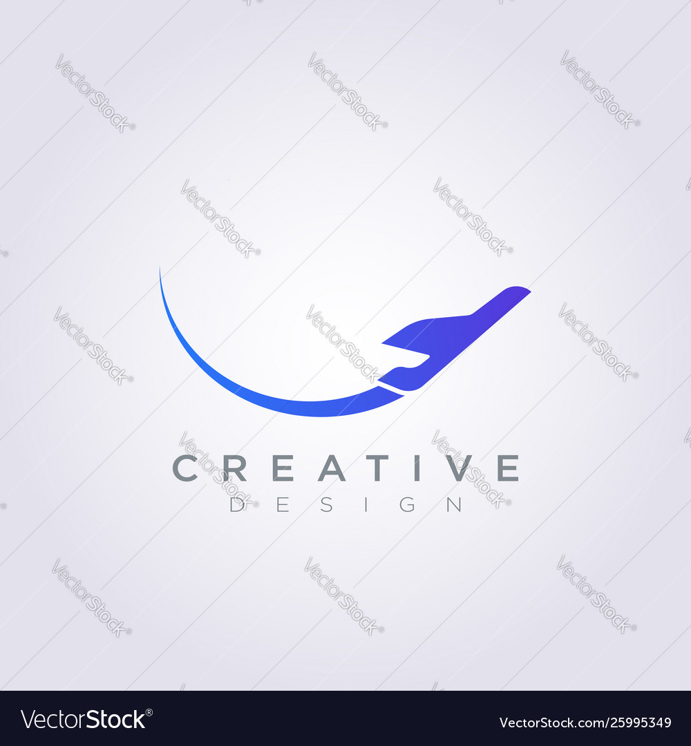 Flugzeug Design Clipart Symbol Logo Vorlage