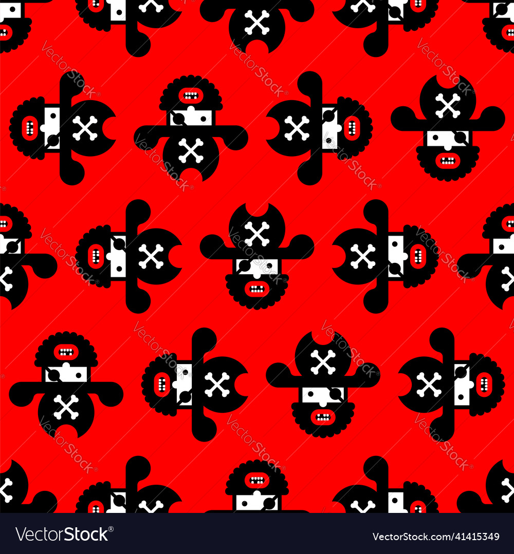 Cartoon pirate pattern seamless filibuster