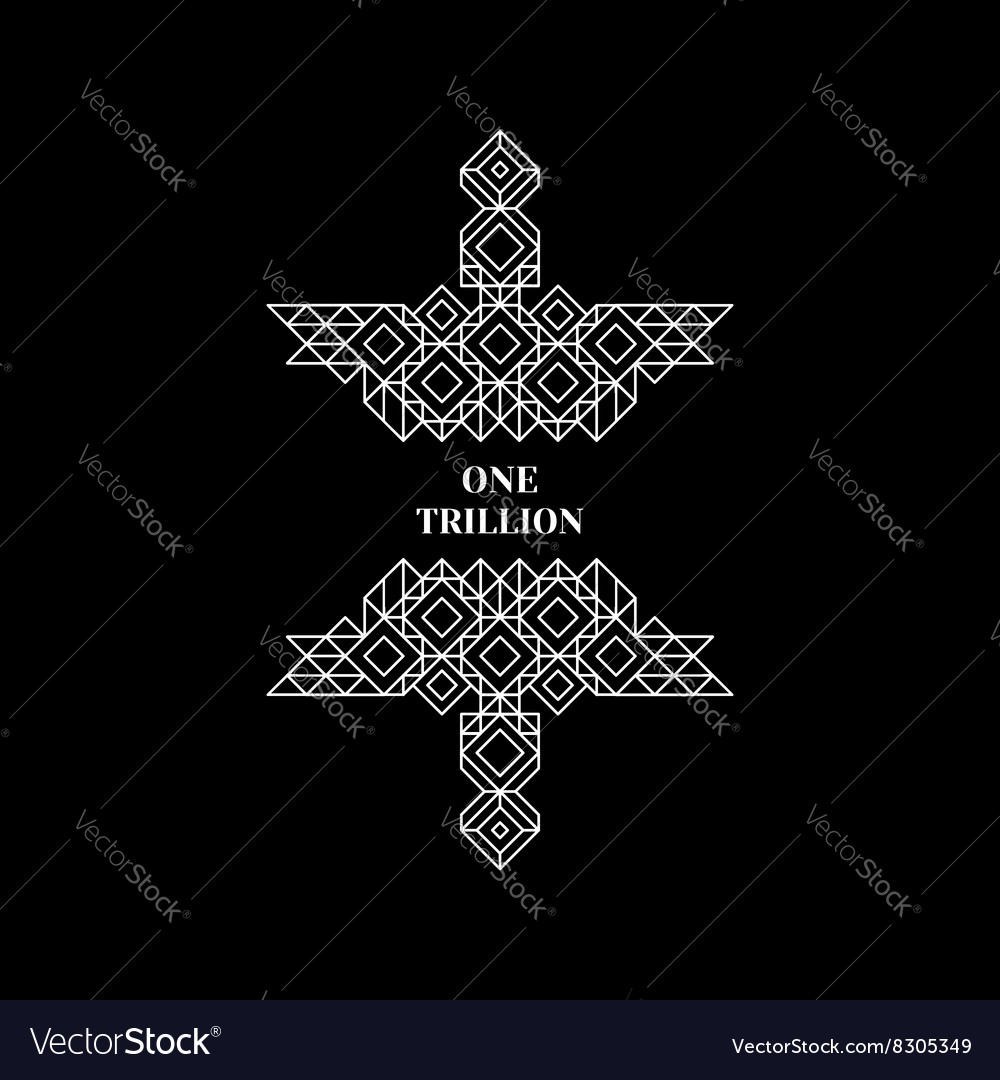 Decorative design element in retro style