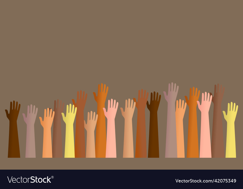 Helping hands diverse community clipart