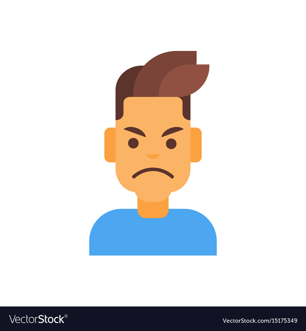 Profile icon male emotion avatar man cartoon Vector Image