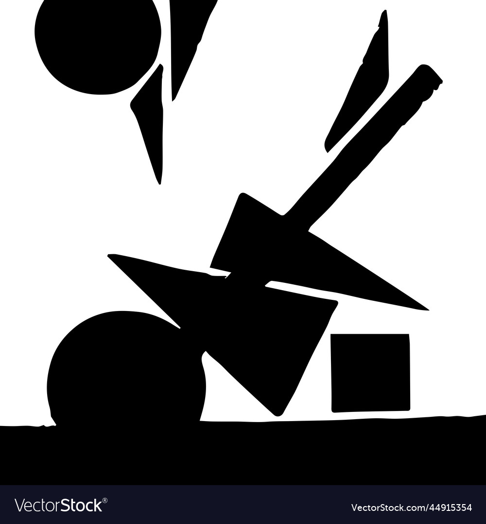 Abstract black and white of geometric Royalty Free Vector