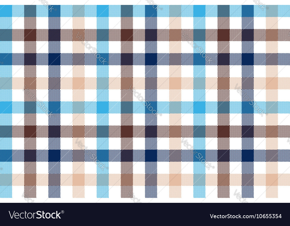 Blau beige check plaid nahtloses Muster