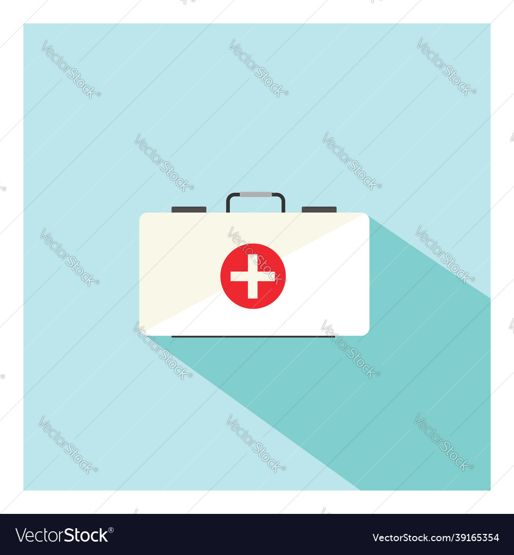 First aid box on a white background Royalty Free Vector