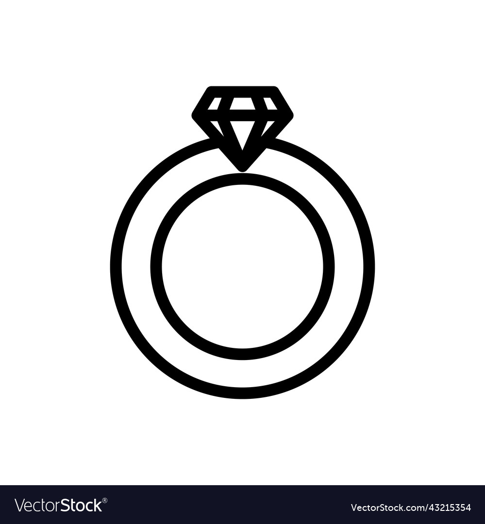 Gem ring icon related to wedding line