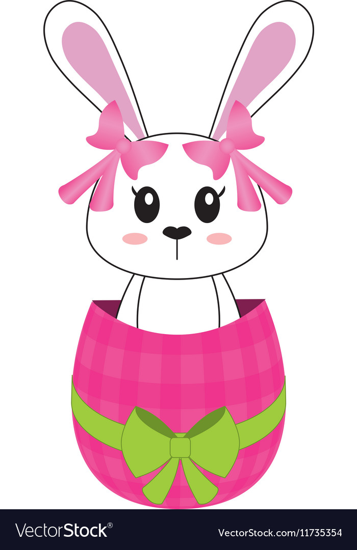 Happy Easter Hase Cartoon isolierte Ikone