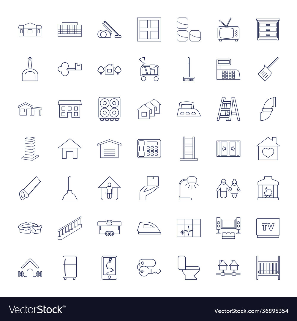 Home icons Royalty Free Vector Image - VectorStock