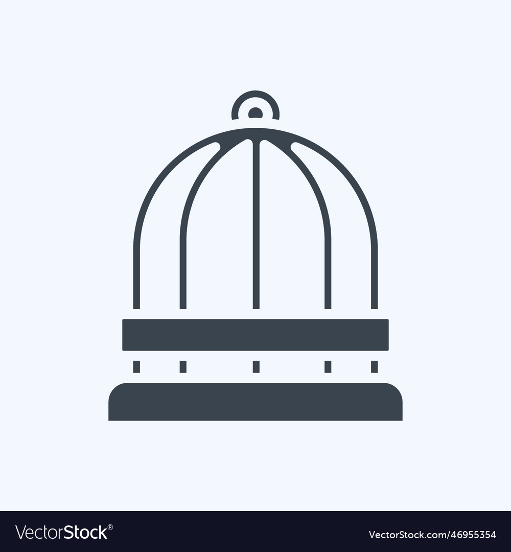 Icon bird cage related to decoration symbol glyph