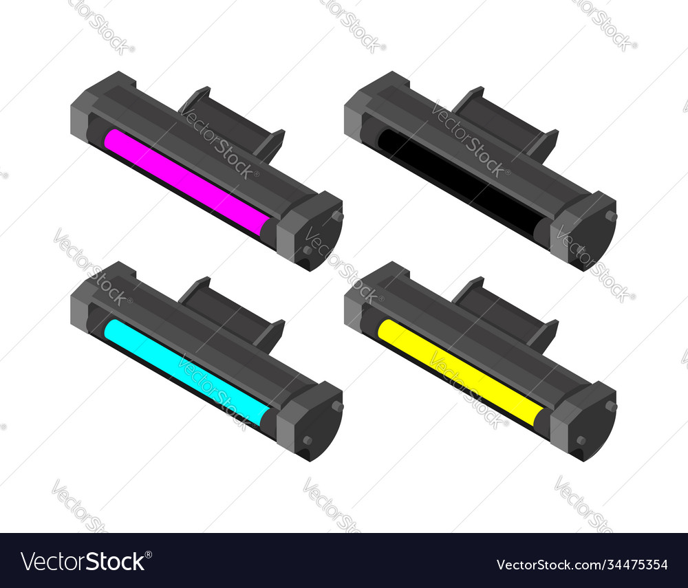 Drucker Tonerkartusche Cmyk Set Cyan und Magenta