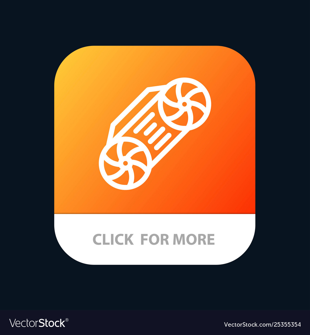 Radio music technology mobile app button android vector image Radio music technology mobile app button android