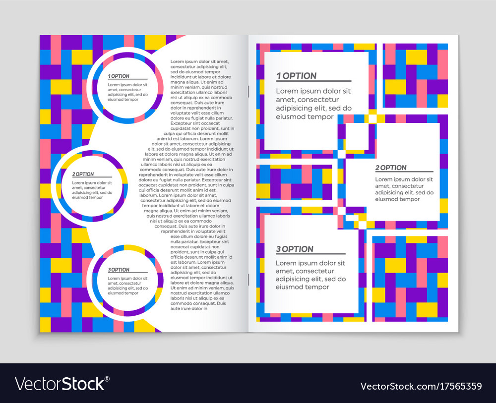 Abstract layout background set for art