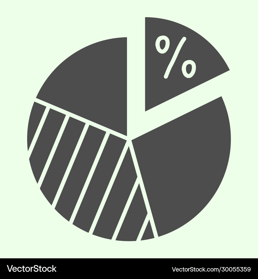 Circular diagram solid icon pie chart Royalty Free Vector
