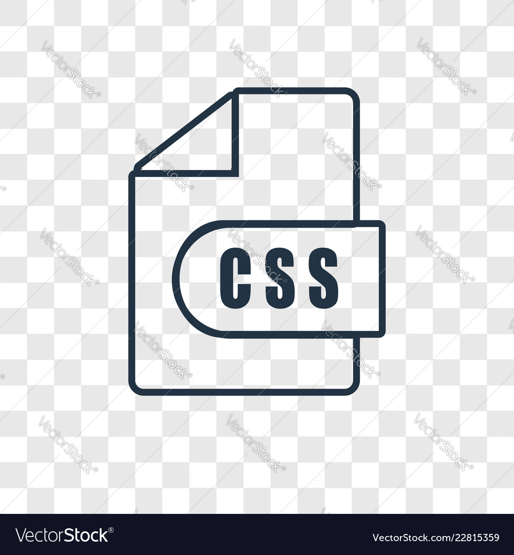 Css concept linear icon isolated on transparent vector image Css concept linear icon isolated on transparent