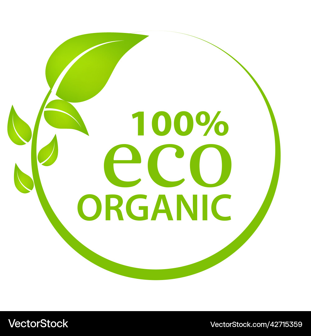 Eco flat icon ecology flat sign Royalty Free Vector Image