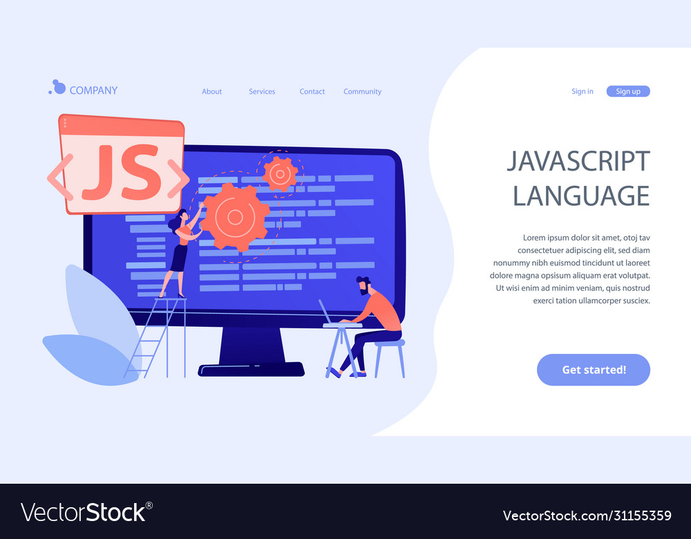 JavaScript Landing Page Concept