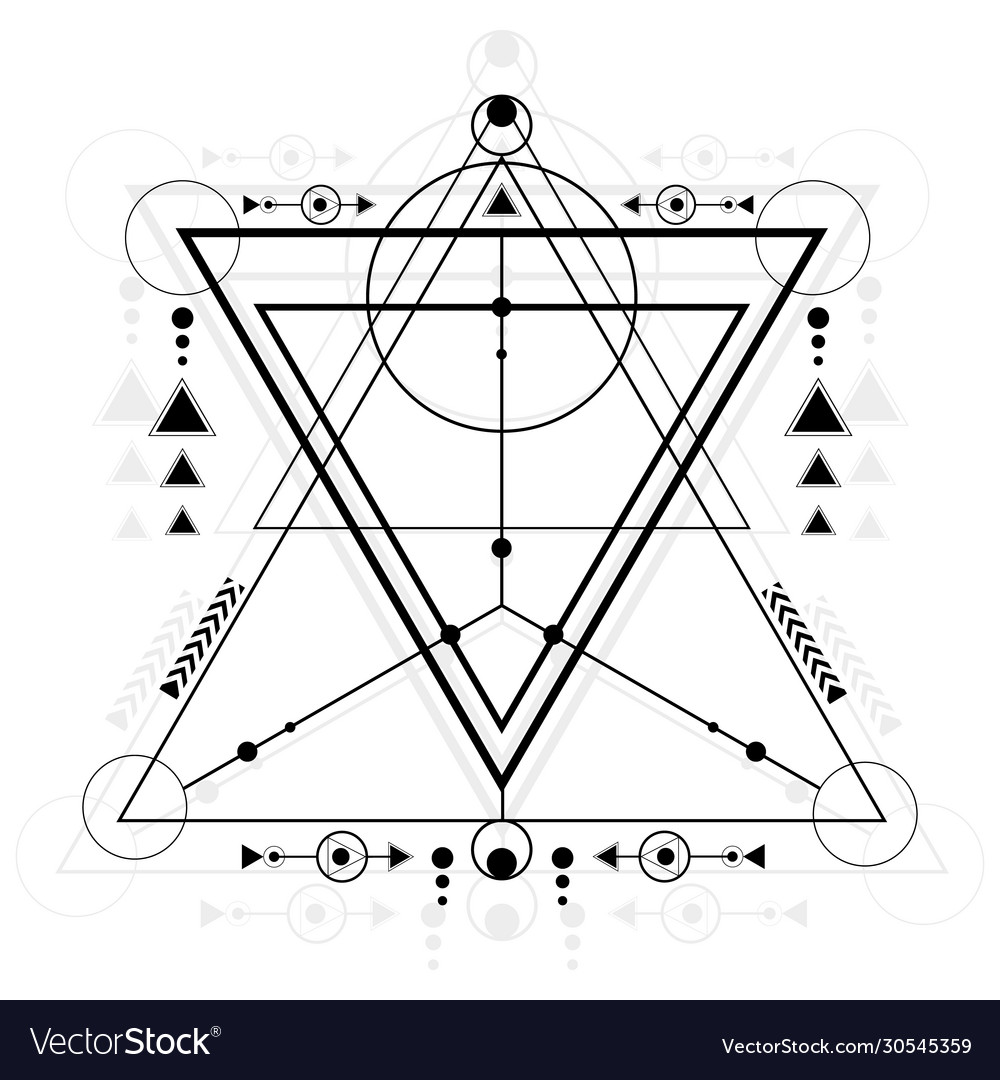 Modern sacred geometry on lite background