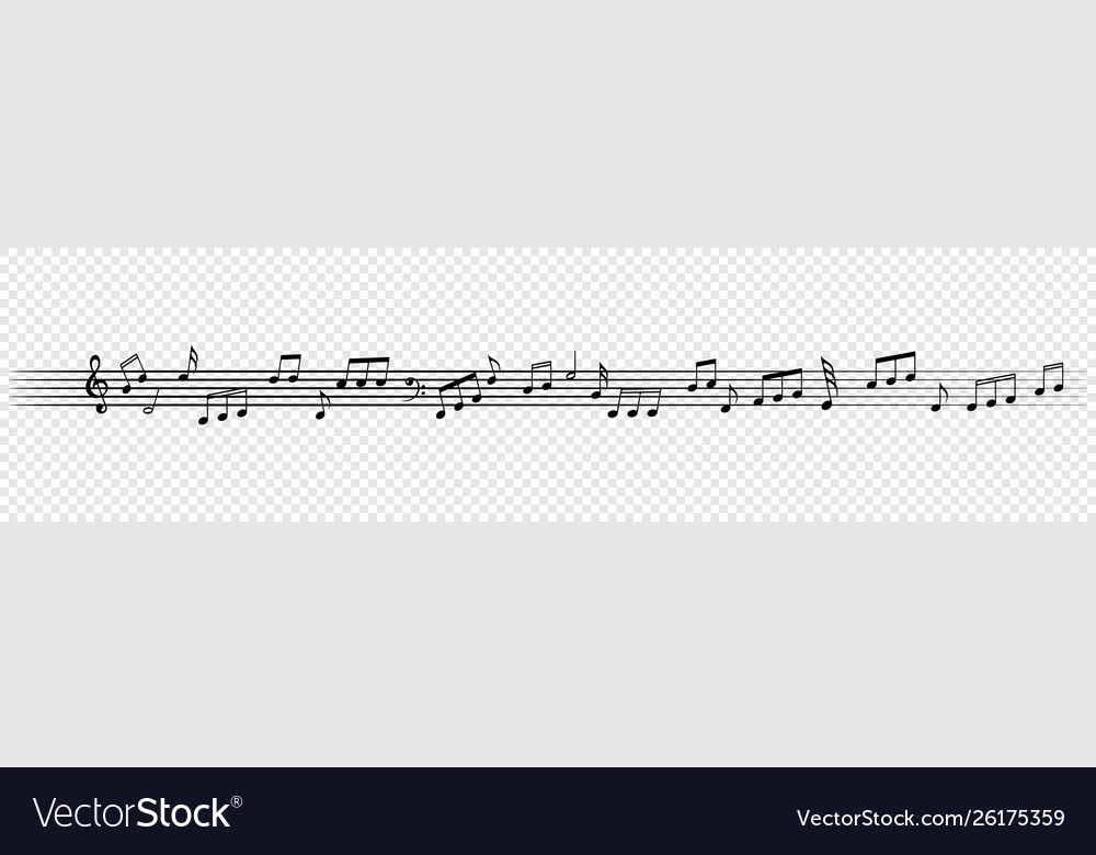 Music Notes Staff Pattern For Musical Design Vector Image