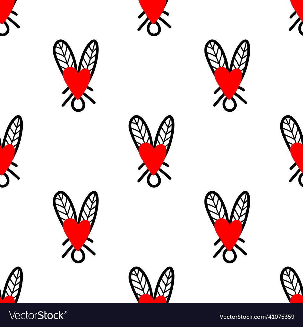 Seamless pattern with flies