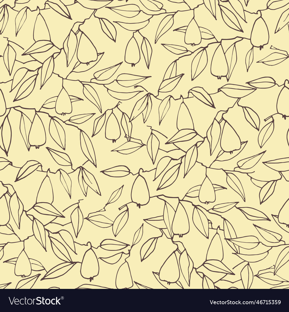 Seamless pattern with pears for surface design