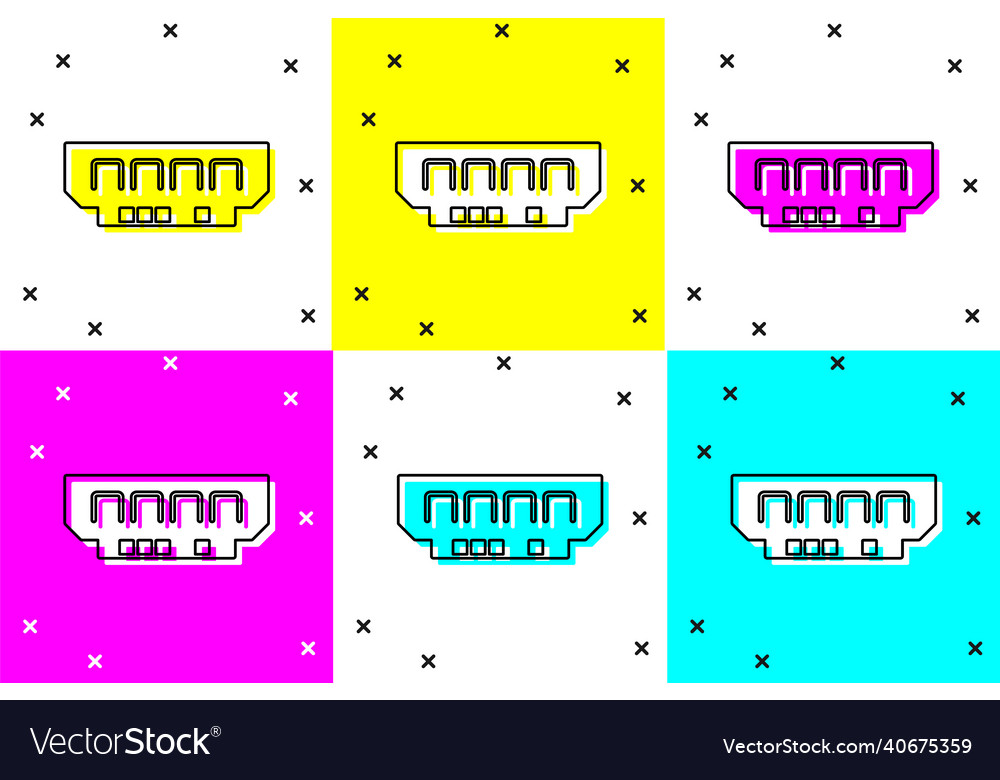 Setzen Sie zufälligen Zugriff Speicher Icon isoliert vector image Setzen Sie zufälligen Zugriff Speicher Icon isoliert