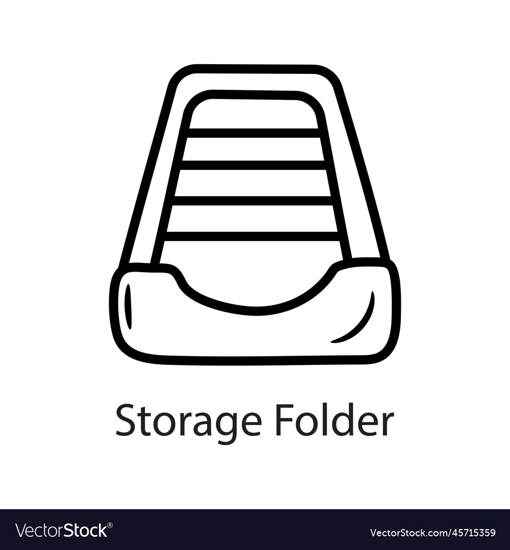 Storage folder outline icon design d