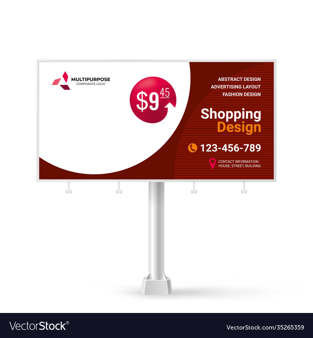 Stylish billboard design creative concept