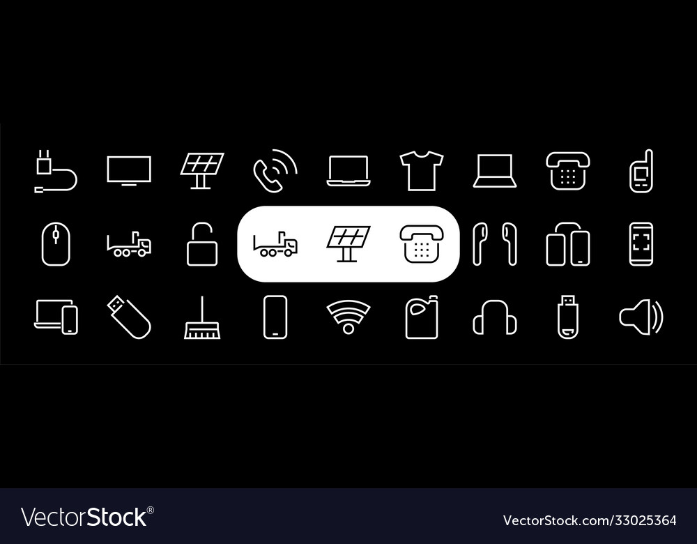 A set smart devices and gadgets computer