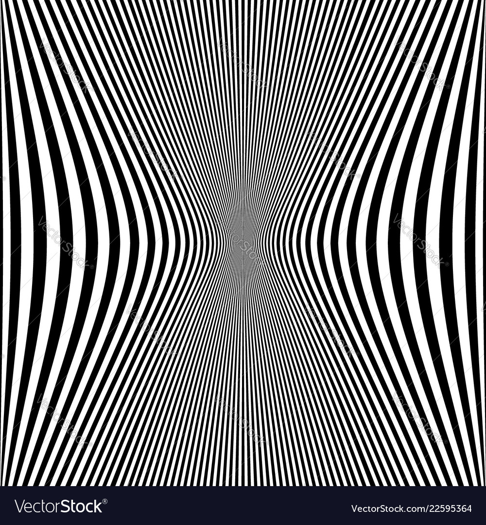 Abstract pattern with distorted lines monochrome vector image Abstract pattern with distorted lines monochrome