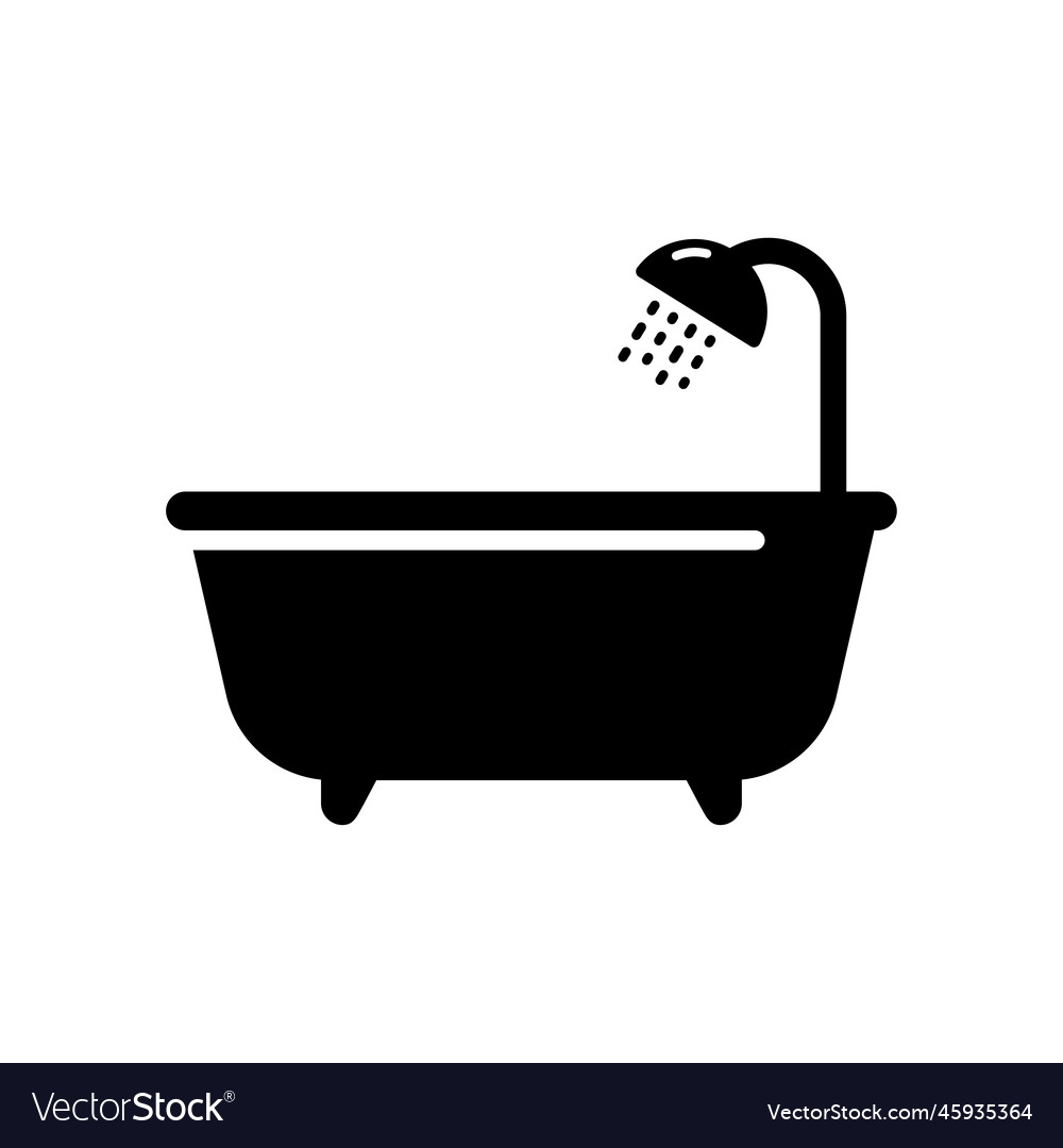 Bathtub icon flat design isolated Royalty Free Vector Image