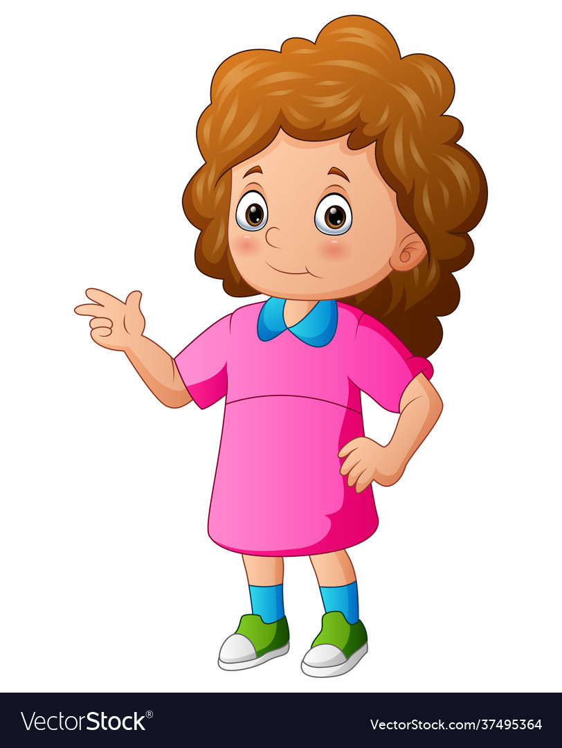 Cartoon girl student Royalty Free Vector Image