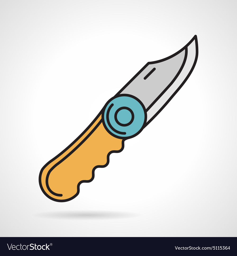 Diving knife flat design icon