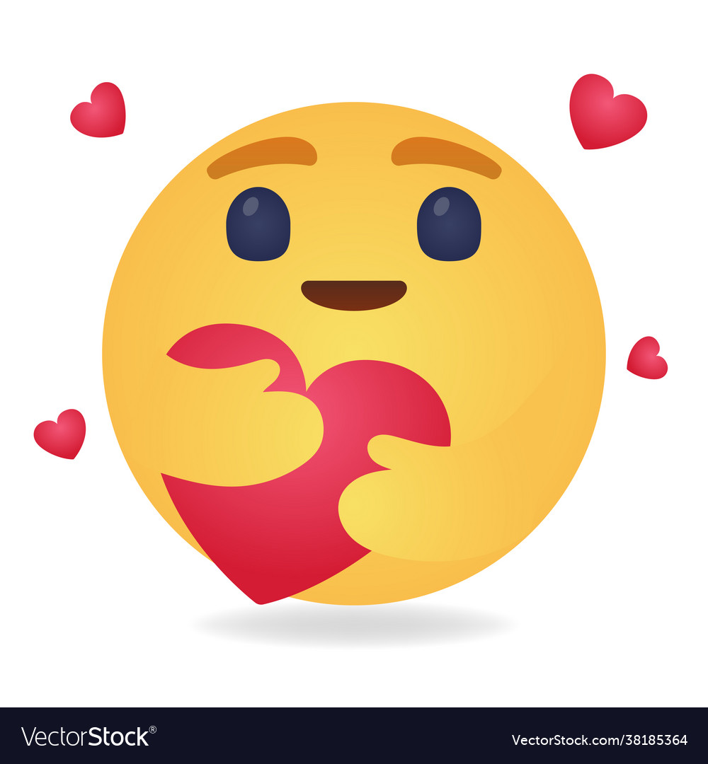 Emoticon with hearts design for use Royalty Free Vector